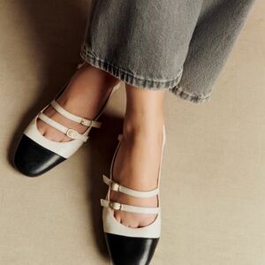 Sezane Paula Babies Ecru / Black - Size 9